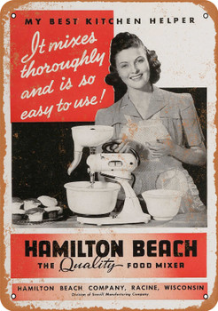 1940 Hamilton Beach Food Mixers - Metal Sign