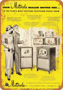 1950 Motorola Televisions - Metal Sign