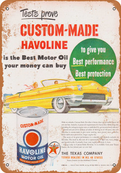 1950 Havoline Motor Oil and Texaco - Metal Sign