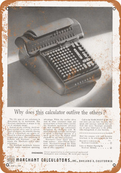 1956 Marchant Calculators - Metal Sign