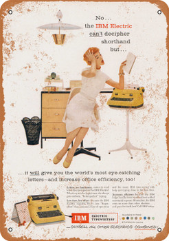 1956 IBM Electric Typewriters - Metal Sign