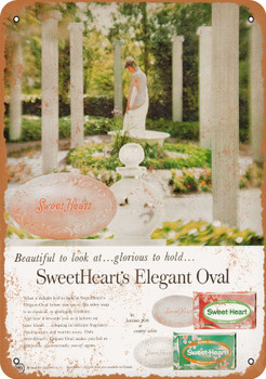 1958 Sweet Heart Oval Soap - Metal Sign