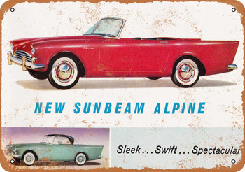 1959 Sunbeam Alpine Convertible - Metal Sign