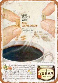 1961 Yuban Coffee - Metal Sign