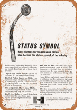 1963 Hurst Status Symbol Shifters - Metal Sign
