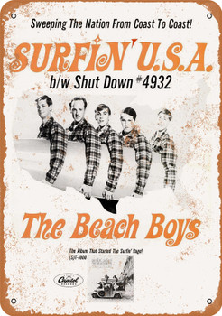1963 The Beach Boys Surfin' USA - Metal Sign