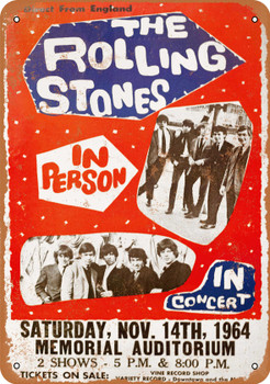 1964 The Rolling Stones in Louisville - Metal Sign