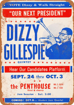 1966 Dizzy Gillespie in Seattle - Metal Sign