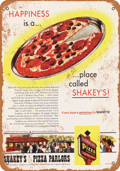 1966 Shakey's Pizza Parlors - Metal Sign