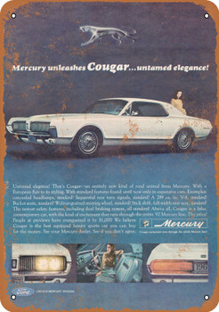 1967 Mercury Cougar - Metal Sign