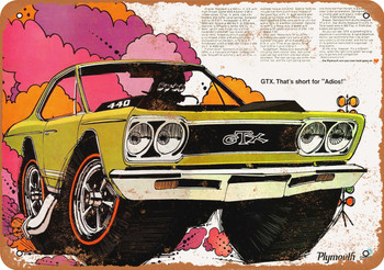 1968 Plymouth GTX - Metal Sign