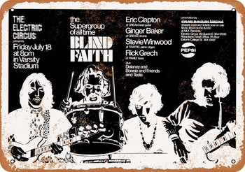 1969 Blind Faith in Toronto - Metal Sign