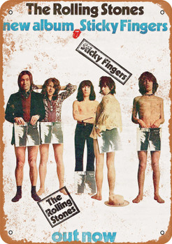 1971 The Rolling Stones Sticky Fingers - Metal Sign