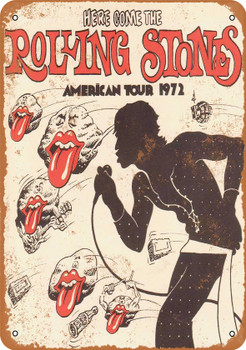 1972 The Rolling Stones American Tour 1972 - Metal Sign