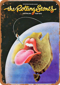 1972 The Rolling Stones Australian Tour 1973 - Metal Sign