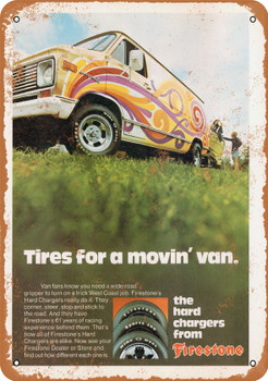 1974 Firestone Tires for Vans - Metal Sign