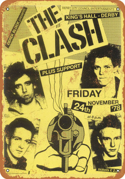 1978 The Clash in England - Metal Sign
