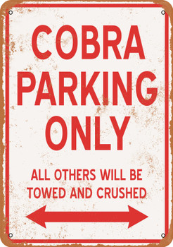 COBRA Parking Only - Metal Sign