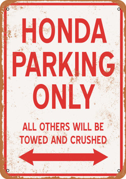 HONDA Parking Only - Metal Sign