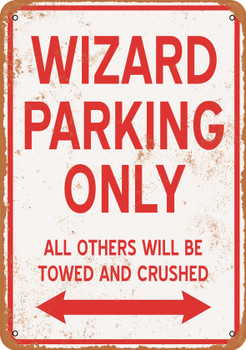 WIZARD Parking Only - Metal Sign