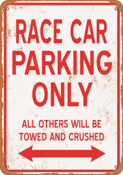 RACECAR Parking Only - Metal Sign