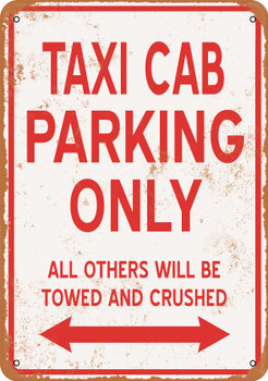 TAXICAB Parking Only - Metal Sign