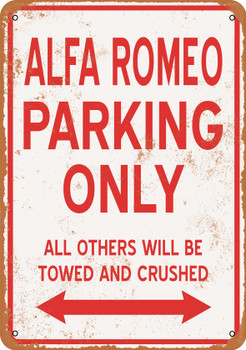 ALFA ROMEO Parking Only - Metal Sign
