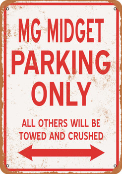 MG MIDGET Parking Only - Metal Sign