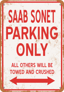 SAAB SONET Parking Only - Metal Sign