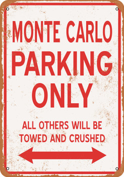 MONTE CARLO Parking Only - Metal Sign