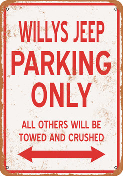 WILLYS JEEP Parking Only - Metal Sign