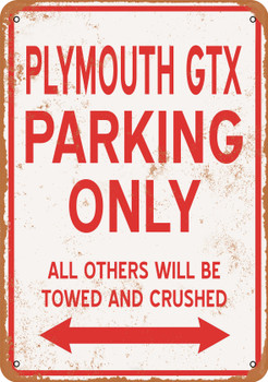 PLYMOUTH GTX Parking Only - Metal Sign