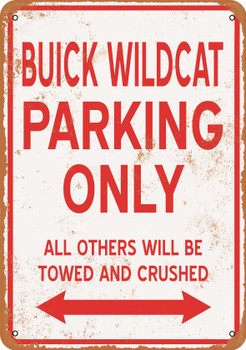 BUICK WILDCAT Parking Only - Metal Sign