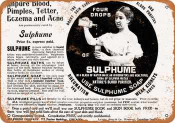 1899 Sulphume for Pimples and Eczema - Metal Sign