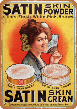 1911 Satin Skin Cream and Powder - Metal Sign