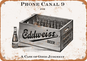 1912 Edelweiss Beer - Metal Sign