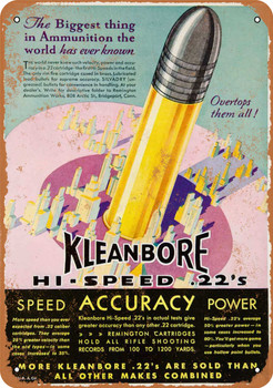 1931 Kleanbore Ammunition - Metal Sign