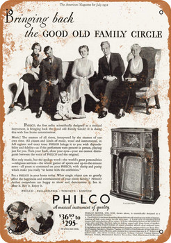 1932 Philco Radios - Metal Sign