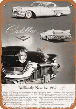 1957 Cadillac Metal Sign