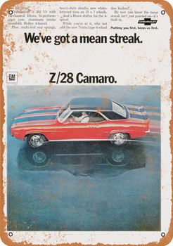 1969 Chevrolet Camaro Z/28 - Metal Sign 2