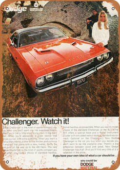 1970 Dodge Challenger - Metal Sign 2