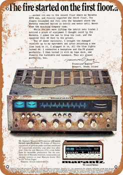 1974 Marantz on Fire - Metal Sign