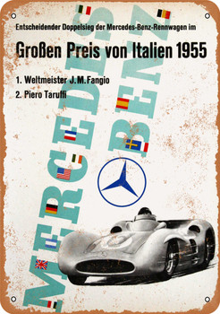 1955 Mercedes-Benz Italian Grand Prix - Metal Sign