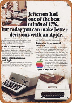 1982 Apple Computer - Metal Sign