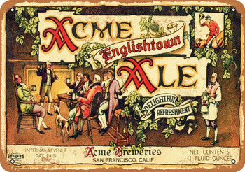 Acme Englishtown Ale - Metal Sign