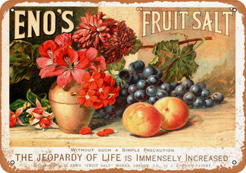 1924 Eno's Fruit Salt - Metal Sign