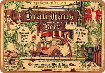 Brau Haus Beer - Metal Sign