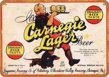 Carnegie Lager Beer - Metal Sign