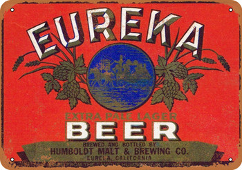 Eureka Extra Pale Lager Beer - Metal Sign