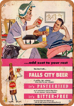 Falls City Beer for Housework - Metal Sign